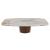 Yoroi Metal/Ceramic/Veneer Rectangular Extendable Dining Table w/Rounded Corners