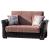 Diva Fabric/PU Convertible Loveseat