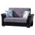Diva Fabric/PU Convertible Loveseat