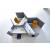 Link 3-Person Office Modular Screen System, Composition 1