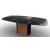 Yoroi W78.7-inch Ceramic/Metal/Wood Customizable Elliptical Dining Table