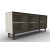 Universal Ceramic/Wood Customizable Sideboard w/3 Glass Doors & Wooden Feet