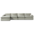Sophie 4-Piece Polyester L-Shaped Modular Sectional Sofa w/Left Arm Chaise Facing