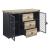 Edina Wood/Metal Server w/2 Doors & 3 Drawers