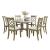Karsen Marble/Wood Round Dining Room Set