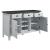 Lanton Marble/Wood Server w/2 Doors & 3 Drawers