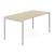Nova H Rectangular Manual Height Adjustable Office Desk w/Scallop