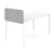 Nova H Rectangular Manual Height Adjustable Office Desk w/Grommet