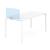 Nova H Rectangular Manual Height Adjustable Office Desk w/Scallop