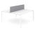 Motion Electric Height Adjustable Office 2-Desk Bench w/Panel Legs & Cut-Out (scallop) for Wire Management