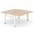 Motion Electric Height Adjustable Office 2-Desk Bench, 2 Level Columns