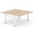 Motion Electric Height Adjustable Office 2-Desk Bench w/2 Grommets