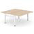 Motion Electric Height Adjustable Office 2-Desk Bench w/Sliding Desktop