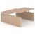 Motion Electric Height Adjustable Office 2-Desk Bench w/Panel Legs