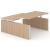 Motion Electric Height Adjustable Office 2-Desk Bench w/Panel Legs & 2 Grommets