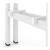 Motion Electric Height Adjustable Office 2-Desk Bench w/Panel Legs