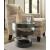 Hidden Treasures Helix Round Glass/Metal Accent Table