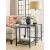 Mackintosh Rectangular Glass/Bluestone/Metal Nesting End Tables