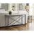 Vonne Rectangular Travertine/Metal Coffee Table Set