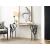 Willow Oval Travertine/Metal Sofa Console Table