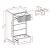 Granville W23.62-inch Tall Narrow Wood Dresser w/5 Full Extension Drawers