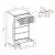 Granville W23.62-inch Tall Narrow Wood Dresser w/5 Full Extension Drawers