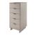 Granville W23.62-inch Tall Narrow Wood Dresser w/5 Full Extension Drawers
