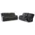 Draycoll Polyester Power Reclining Living Room Set