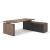 Motion Executive Height Adjustable Melamine Desk w/Fixed Pedestal, Grommet & Box for Power Socket