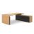 Motion Executive Height Adjustable Desk w/Fixed Pedestal, Grommet & Box for Power Socket