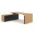 Motion Executive Height Adjustable Desk w/Fixed Pedestal, Grommet & Box for Power Socket