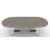 Sunshine W98.4-inch Ceramic/Metal Customizable Oval Dining Table
