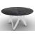 Cartesio W55.1-inch Ceramic/Metal/Wood Customizable Round Dining Table