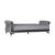 SM Breda Fabric Storage Sleeper Sofa with Wood Trim