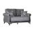 SM Breda Fabric Storage Sleeper Loveseat with Wood Trim