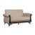 SM Breda Fabric Storage Sleeper Loveseat with Wood Trim