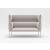 Stilt Fabric Office 2 Seater Highback Sofa w/Metal Legs