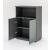 Color Office Half-Bookcase w/Lockable Doors & Open Shelves
