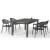 Alum Outdoor Extendable Dining Set w/Leyla Armchairs