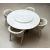 S890 Round Luxury Marble Dining Table with Sculpted Center Base