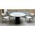 S890 Round Luxury Marble Dining Table with Sculpted Center Base