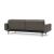 Dublexo Deluxe Fabric Sofa Bed w/Arms & Dark Wood Styletto Legs