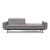 Dublexo Deluxe Fabric Sofa Bed w/Arms & Dark Wood Styletto Legs