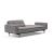 Dublexo Deluxe Fabric Sofa Bed w/Arms & Dark Wood Styletto Legs