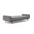 Dublexo Deluxe Fabric Sofa Bed w/Arms & Dark Wood Styletto Legs