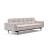 Dublexo Deluxe Fabric Sofa Bed w/Arms & Dark Wood Styletto Legs