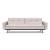 Dublexo Deluxe Fabric Sofa Bed w/Arms & Dark Wood Styletto Legs
