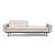 Dublexo Deluxe Fabric Sofa Bed w/Arms & Dark Wood Styletto Legs