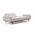 Dublexo Deluxe Fabric Sofa Bed w/Arms & Dark Wood Styletto Legs