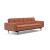 Dublexo Deluxe Fabric Sofa Bed w/Arms & Dark Wood Styletto Legs